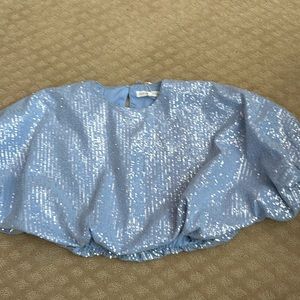 Nwt endless rose bubble sequin top cropped